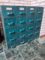 Originele vintage metalen ladekast Industrieel 30 lades, Gebruikt, 5 laden of meer, Vintage, Minder dan 100 cm