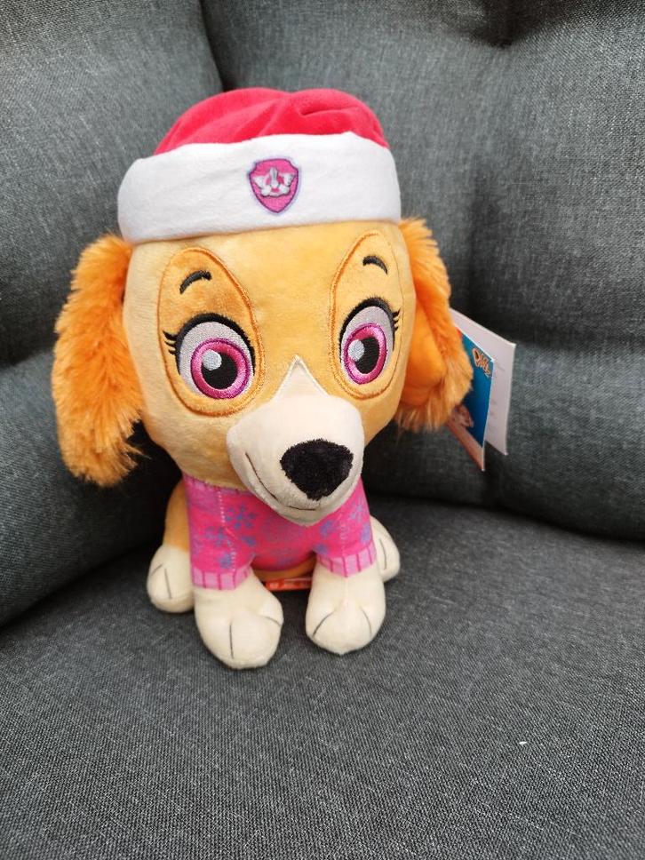 Kerstknuffel van Sky Paw Patrol, Kinderen en Baby's, Speelgoed | Knuffels en Pluche, Nieuw, Hond, Ophalen of Verzenden