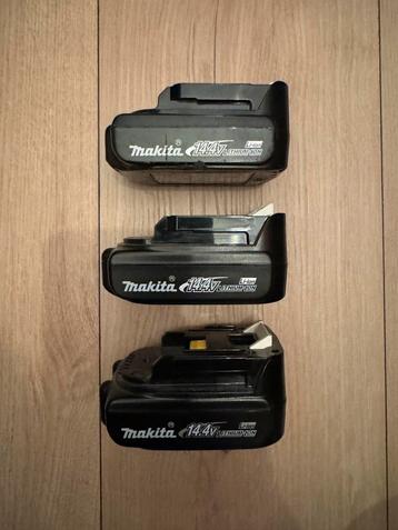 Makita 14.4V Accu's + Oplader beschikbaar voor biedingen