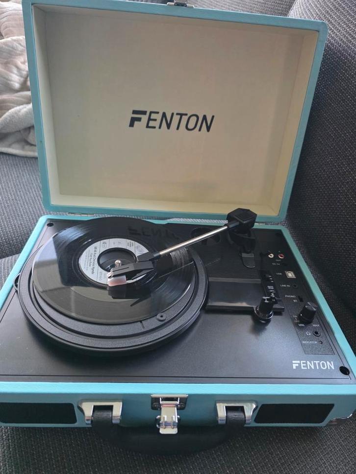 Fenton Platenspeler in Koffer met USB, Audio, Tv en Foto, Platenspelers, Gebruikt, Platenspeler, Overige merken, USB-aansluiting