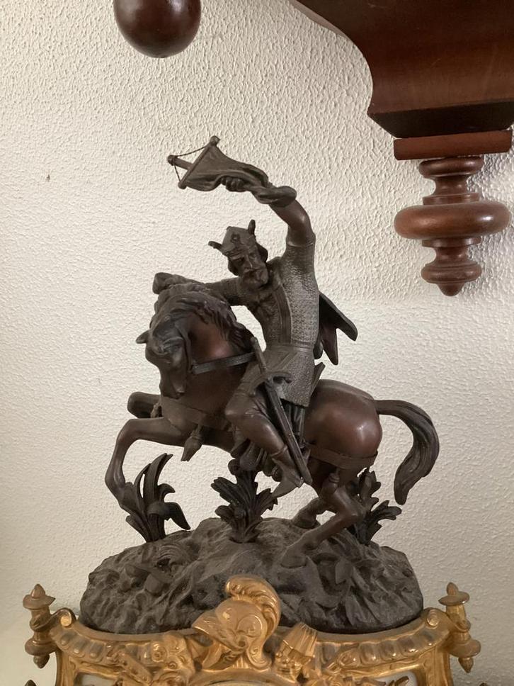 Antieke Franse Pendule - Karel de Grote, Antiek en Kunst, Antiek | Klokken, Ophalen