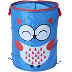 Opvouwbare wasmand met blauwe vogel, Verzenden, Nieuw, Rond