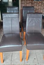 Eethoekstoelen 4stuks, Ophalen, Bruin, Leer