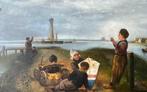 Schilderij spelende kinderen in een mooie lijst., Ophalen