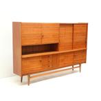 Groot vintage hoog dressoir wandmeubel jaren '60 '70 design, Huis en Inrichting, Kasten | Wandmeubels, Verzenden, Zo goed als nieuw