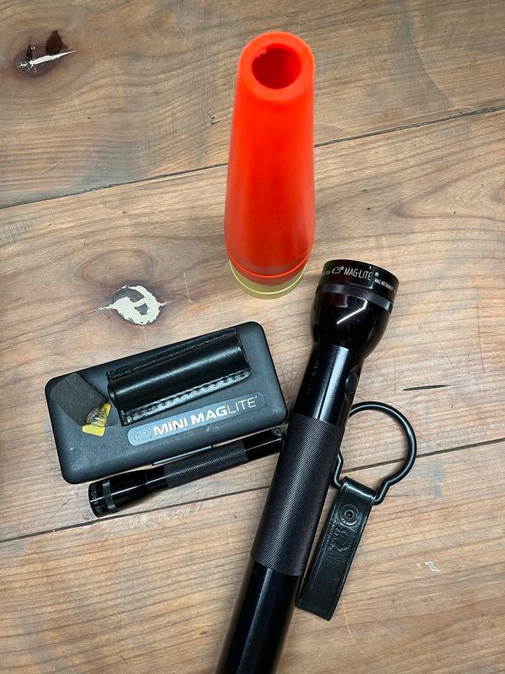 Mag-Lite & Mini Mag-Lite Zaklampen Set, Doe-het-zelf en Verbouw, Bouwverlichting, Gebruikt, Lamp, Minder dan 50 watt, Ophalen of Verzenden