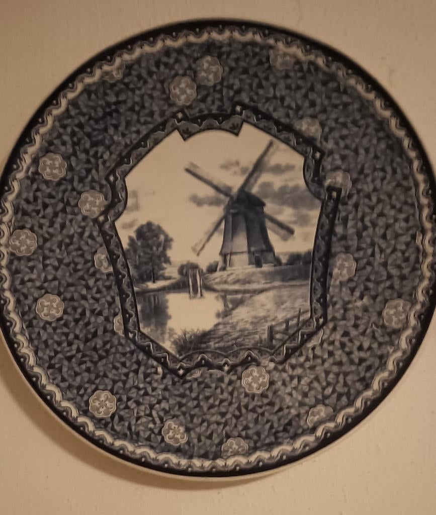 Mooie grote schaal 5 borden   1 chinees bord, Ophalen of Verzenden