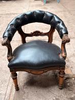 Klassieke mahoniehouten secretairestoel – Louis XV stijl, Ophalen of Verzenden