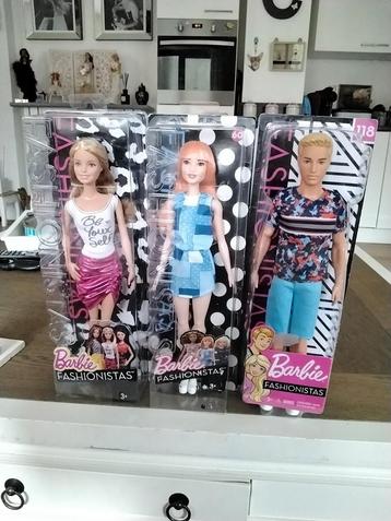Barbie Fashionistas - Set van 3! beschikbaar voor biedingen