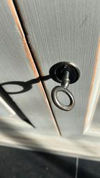 Prachtige buffetkast - landelijk grijs., Huis en Inrichting, Ophalen, Minder dan 50 cm, Met deur(en), 200 cm of meer