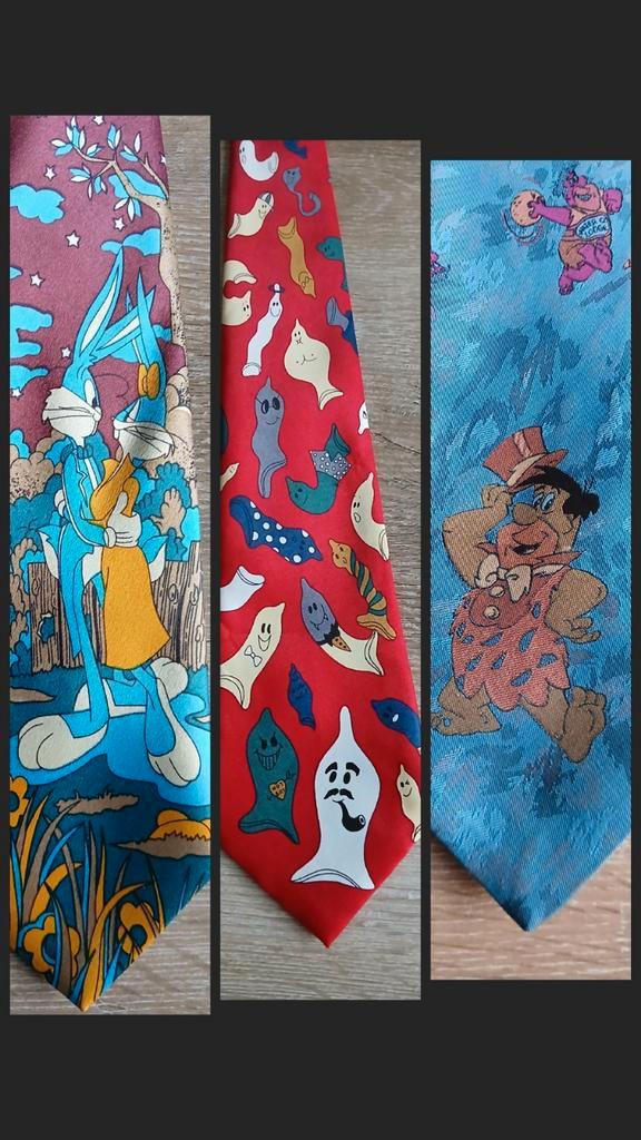 Stropdassen bugs bunny looney tunes flintstones condooms tie, Kleding | Heren, Stropdassen, Zo goed als nieuw, Met patroon, Overige kleuren