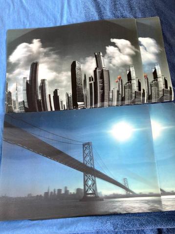 Placemat 2x Skyline, 2x Brug en Kaasplankje beschikbaar voor biedingen