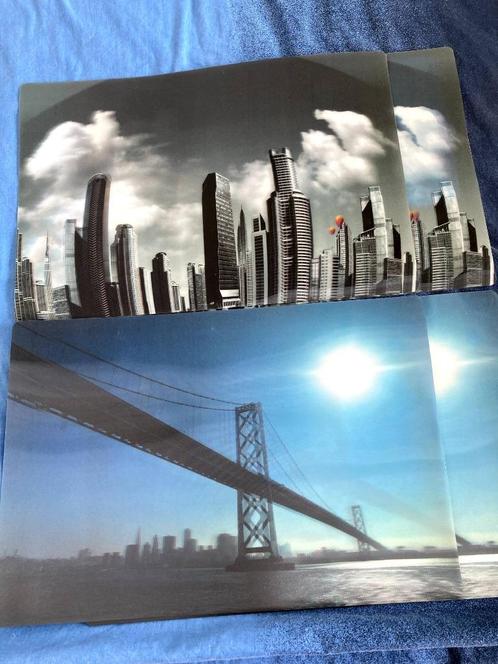 Placemat 2x Skyline, 2x Brug en Kaasplankje, Huis en Inrichting, Keuken | Textiel, Nieuw, Placemat, Overige kleuren, Ophalen of Verzenden