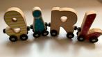 Girl treinletters babykamer, Ophalen of Verzenden, Zo goed als nieuw, Wanddecoratie