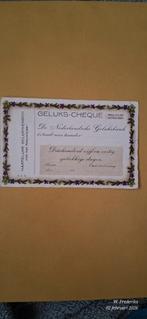 Geulks-cheque kaart NL postzegel en stempel. 1932, Ophalen, 1920 tot 1940, Gelopen, Zuid-Holland