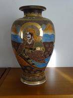 Antieke Satsuma Kinkozan balustervaas Taisho  vroeg Showa, Ophalen of Verzenden