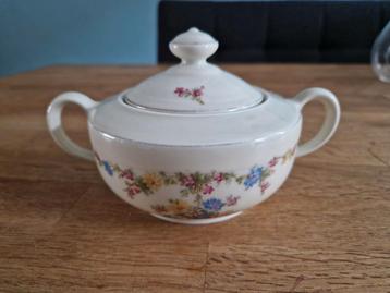 Vintage Suikerpot met Bloemmotief beschikbaar voor biedingen