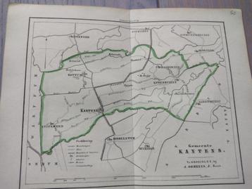 50 Kantens Huizinge Oldenzijl Uithuizen Rottum Litho 1862 beschikbaar voor biedingen