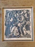 Houtsnede Wim van Woerkom, Antiek en Kunst, Ophalen of Verzenden