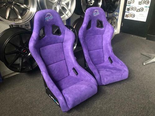 NRG Prisma Kuipstoel sportstoel - Paars alcantara, Auto diversen, Tuning en Styling, Ophalen of Verzenden