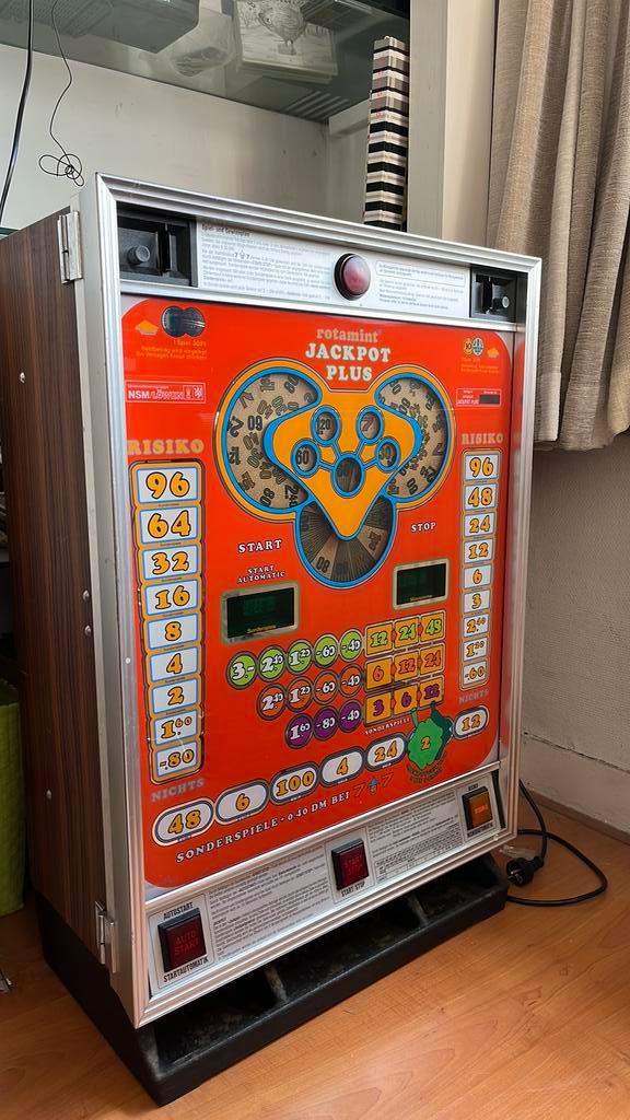Rotamint Jackpot Plus, werkend, Verzamelen, Automaten | Gokkasten en Fruitautomaten, Gebruikt, Overige munten, Met sleutels, Ophalen
