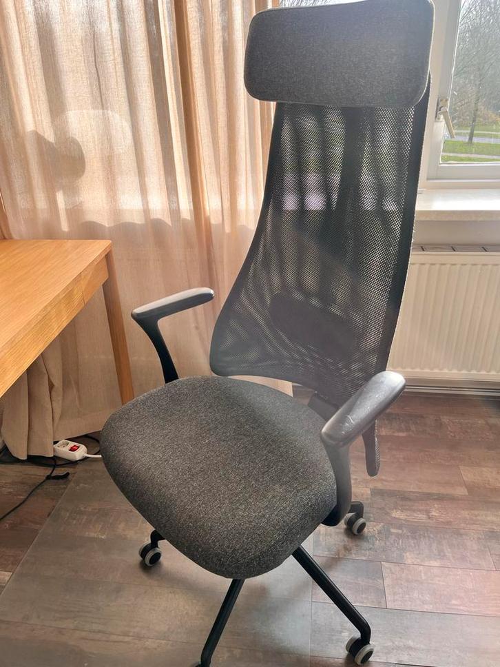 Comfortabele bureaustoel, Huis en Inrichting, Bureaustoelen, Gebruikt, Bureaustoel, Grijs, Ergonomisch, Ophalen