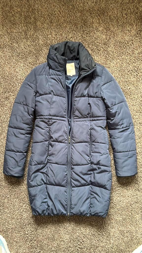 Noppies s zwangerschap- en draagjas donkerblauw, Kleding | Dames, Jassen | Winter, Gedragen, Maat 36 (S), Blauw, Ophalen of Verzenden