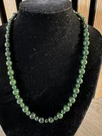 Vintage groenen kralen ketting, Sieraden, Tassen en Uiterlijk, Kettingen, Kralen, Verzenden, Zo goed als nieuw, Groen