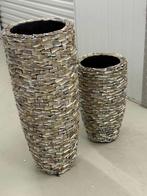 Luxe schelpenvazen, Tuin en Terras, Bloempotten, Rond, Ophalen of Verzenden, Zo goed als nieuw, Minder dan 40 cm
