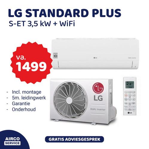 LG airco inclusief montage | Airco Service, Witgoed en Apparatuur, Airco's, Nieuw, Wandairco, 100 m³ of groter, 3 snelheden of meer