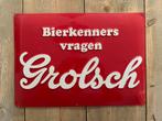 Reclamebord Grolsch Bier Relief 40x30, Verzamelen, Merken en Reclamevoorwerpen, Ophalen of Verzenden, Gebruikt, Reclamebord