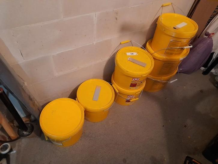 Gratis Emmers met spachtelputz, Doe-het-zelf en Verbouw, Verf, Beits en Lak, Gebruikt, Overige kleuren, Ophalen