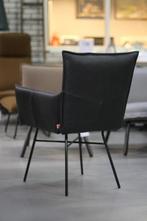 1x luxe eetkamerstoel SANNE Jess Design leer armleuningen, Huis en Inrichting, Stoelen, Ophalen, Zo goed als nieuw, Metaal, Eén
