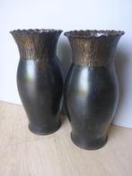 Trench art set van twee vazen 1940, Ophalen of Verzenden, Landmacht, Nederland, Hulzen of Bodemvondsten