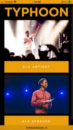 2 kaartjes Typhoon 4/12 as Oosterpoort - Spot Groningen., Twee personen, December