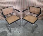 2 x Cesca Marcel Breuer thonet stoelen webbing buisframe, Ophalen of Verzenden, Zo goed als nieuw, Wit, Vijf, Zes of meer stoelen