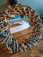 Wilgentenen kerstkrans met verlichting., Ophalen of Verzenden