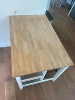 Keuken eiland Ikea Stenstrop + barkrukken, Ophalen, Gebruikt, Wit, 50 tot 100 cm