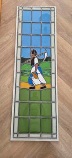 glas in lood raam 37x122cm, Doe-het-zelf en Verbouw, Glas en Ramen, Ophalen, Gebruikt