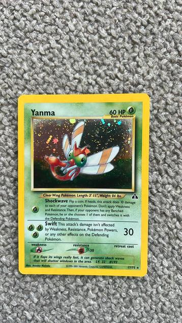 Pokémon Neo Discovery HOLO Yanma - Zeldzaam - Near Mint! beschikbaar voor biedingen