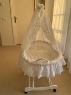Witte rotan wieg Leipold, Ophalen of Verzenden, Gebruikt, Wieg