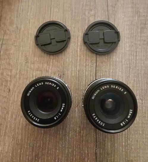2 maal Nikon lens serie E 28MM 1:28 50MM 1:18 Pro Serie, Audio, Tv en Foto, Fotocamera's Digitaal, Zo goed als nieuw, Spiegelreflex