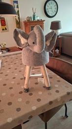 Krukje met Olifant - Handgemaakt!, Huis en Inrichting, Fauteuils, Hout, Minder dan 50 cm, Minder dan 75 cm, Nieuw