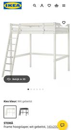 Ingekorte Stora Hoogslaper 140x200 + Matras, Huis en Inrichting, Slaapkamer | Stapelbedden en Hoogslapers, Ophalen, Gebruikt, Hoogslaper