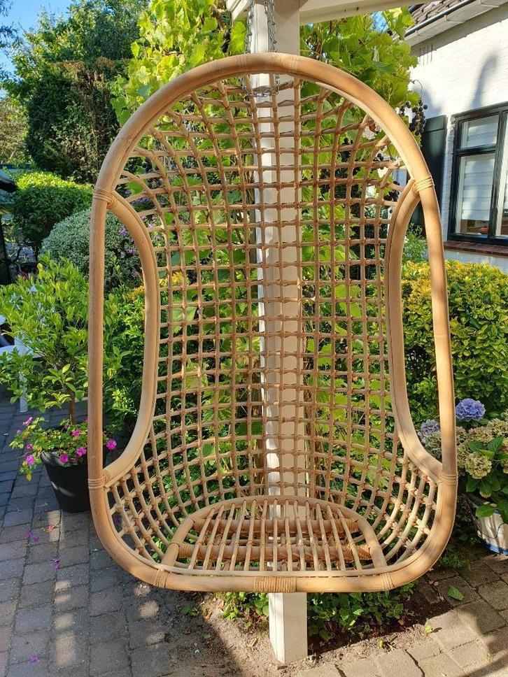 Hangstoel Bamboe, zonder ophanghaak/beugel., Huis en Inrichting, Stoelen, Zo goed als nieuw, Eén, Riet of Rotan, Overige materialen