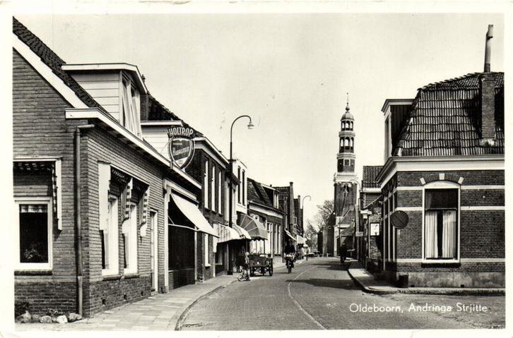 Oldeboorn, Andringa Strjitte - 1958 gelopen, Verzamelen, Ansichtkaarten | Nederland, Ongelopen, Noord-Brabant, Voor 1920, Ophalen of Verzenden