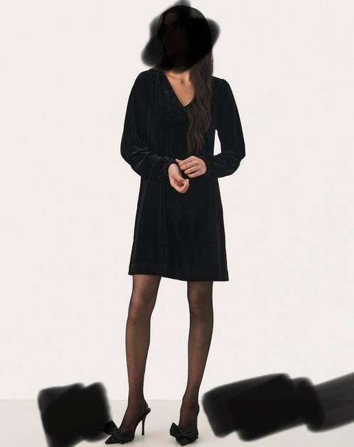 Velvet jurk Part Two, Kleding | Dames, Gelegenheidskleding, Overige typen, Maat 36 (S), Zwart, Ophalen of Verzenden