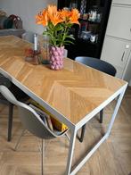 Loods5 tafel en stoelen, Huis en Inrichting, Tafels | Eettafels, Design, 200 cm of meer, Zo goed als nieuw, Vijf personen of meer