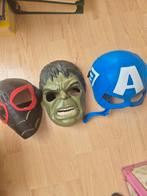 Marvel Maskers Set - Hulk, Spiderman, Captain America, Ophalen of Verzenden, Gebruikt, 104 of kleiner, Jongen of Meisje