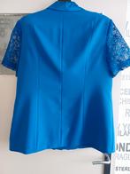 Zomerspakje met kanten mouwen, Kleding | Dames, Jasjes, Kostuums en Pakken, Kostuum of Pak, Blauw, Maat 46/48 (XL) of groter, Ophalen of Verzenden